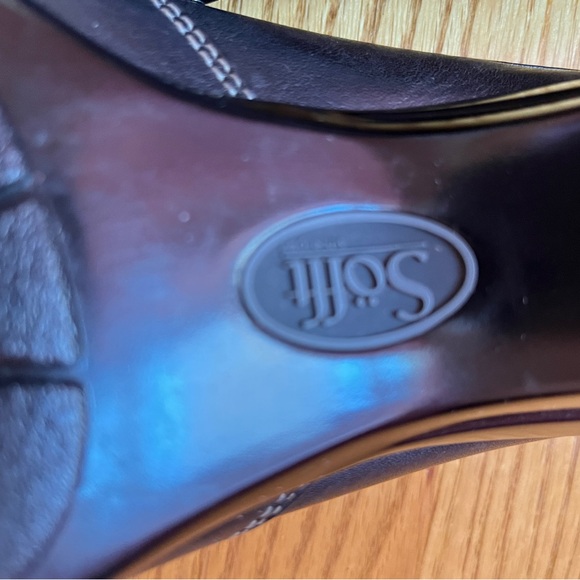 SOFFT Black Leather Open-back Slide Mule Clogs size 7.5 1029401 Great Condition - Picture 7 of 10